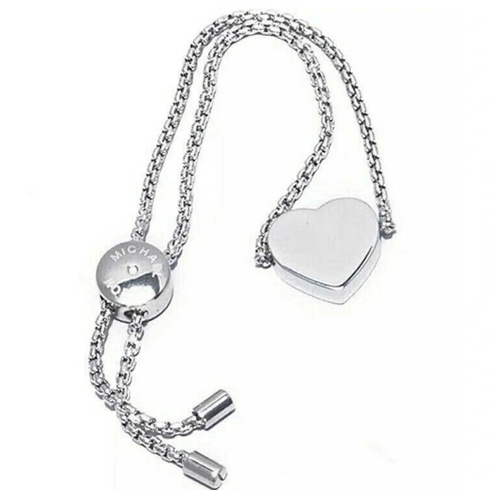 MICHAEL KORS White Gold Heritage Slide Bracelet